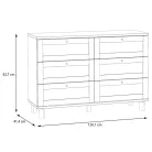 Sparrow Komód - CXSK221-M696 - elegancia tölgy/természetes rattan