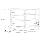 Sparrow Komód - CXSK221-M696 - elegancia tölgy/természetes rattan