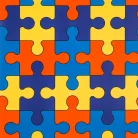 tekercses vinyl padló, PVC -  színes puzzle mintás Maxelle eko 880 Pic 1 m
