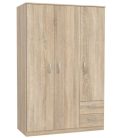 Nikol ruhásszekrény (123 x 185 cm) - sonoma tölgy