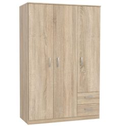 Nikol ruhásszekrény (123 x 185 cm) - sonoma tölgy