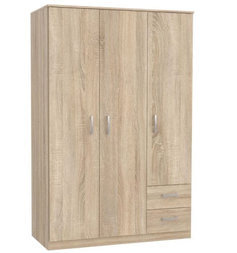 Nikol ruhásszekrény (123 x 185 cm) - sonoma tölgy