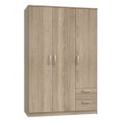 Nikol ruhásszekrény (123 x 185 cm) - sonoma tölgy