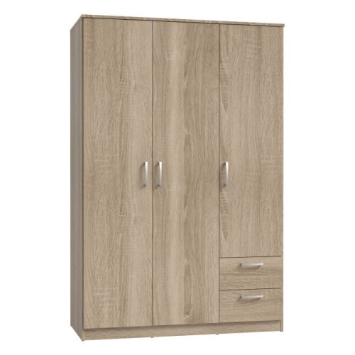 Nikol ruhásszekrény (123 x 185 cm) - sonoma tölgy