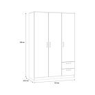 Nikol ruhásszekrény (123 x 185 cm) - sonoma tölgy