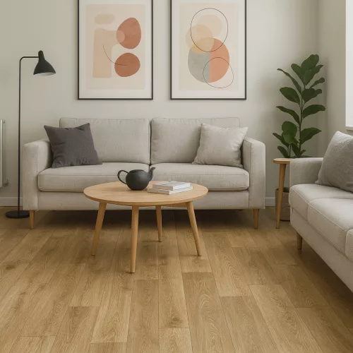 tekercses vinyl padló, PVC -  világosbarna fa mintás Calas 53S Lir 1 m