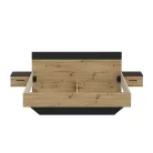 Tasmania (TNAL2182-M625) 180-as ágykeret - artisan tölgy