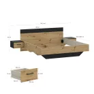 Tasmania (TNAL2182-M625) 180-as ágykeret - artisan tölgy