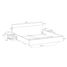 Tasmania (TNAL2182-M625) 180-as ágykeret - artisan tölgy