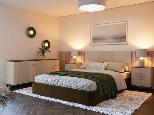 Cappuccino KOM2D3S komód - kasmír/antico tölgy