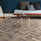 tekercses vinyl padló, PVC -  barna fa mintás Linz 585 4 m