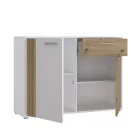 Cabat (CDGK222-C881) komód - fehér, artisan tölgy