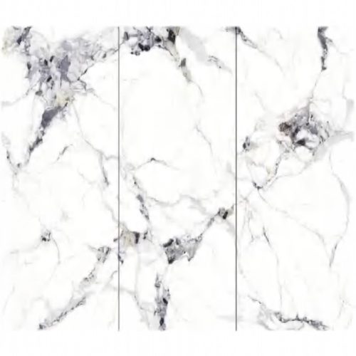 Falpanel, márvány mintával, végteleníthető, bambuszrost, 280x122 cm - Calacatta Noir