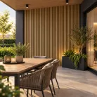 Kültéri akusztikus falburkolat D030 sherwood tölgy 260x60 cm