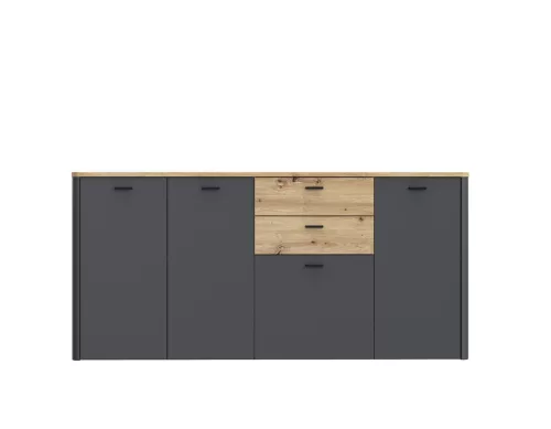 Leona komód (LKDK241L-M610) artisan tölgy/wolfram szürke