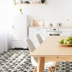   tekercses vinyl padló, PVC -  fekete-szürke kő mintás Bern 895 Ach 4 m