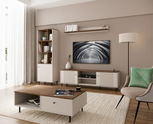 Cappuccino RTV2D/180 tv-állvány - kasmír/antico tölgy