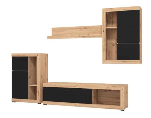 Sorrento nappali összeállítás - artisan tölgy/fekete