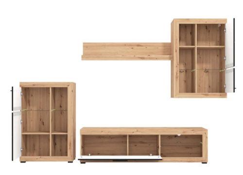 Sorrento nappali összeállítás - artisan tölgy/fekete