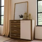Demetrios komód DDLK224R-M885 - homok/valencia tölgy