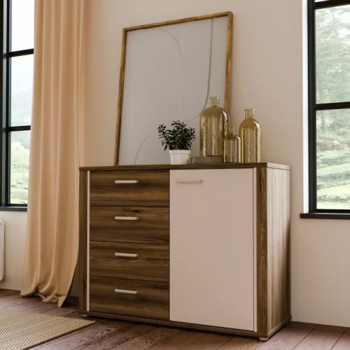 Demetrios komód DDLK224R-M885 - homok/valencia tölgy