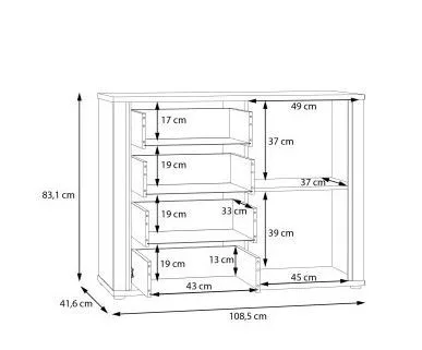 Demetrios komód DDLK224R-M885 - homok/valencia tölgy
