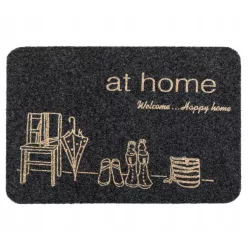 At Home lábtörlő Happy Home grey - 40 x 60 cm