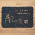 At Home lábtörlő Happy Home grey - 40 x 60 cm