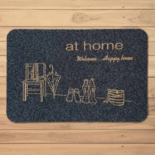 At Home lábtörlő Happy Home grey - 40 x 60 cm
