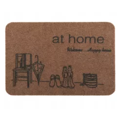 At Home lábtörlő Happy Home brown - 40 x 60 cm