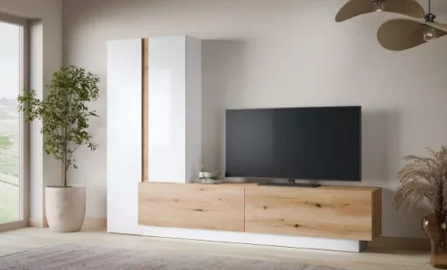 Marina (MIZM01) nappali szett -  alpesi fehér / cremona tölgy