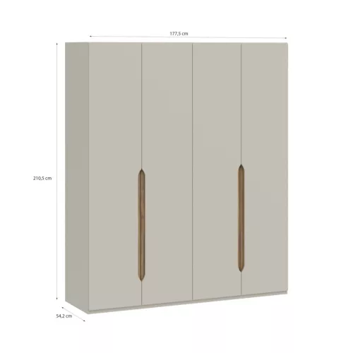 Cullan (EDWS943-M902) gardróbszekrény - homok, mauvella tölgy
