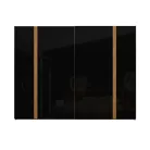 Tundra (TUZS12411-M542) gardróbszekrény - fekete/fényes fekete/catania tölgy