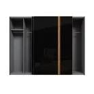 Tundra (TUZS12411-M542) gardróbszekrény - fekete/fényes fekete/catania tölgy