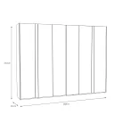 Tundra (TUZS12411-M542) gardróbszekrény - fekete/fényes fekete/catania tölgy