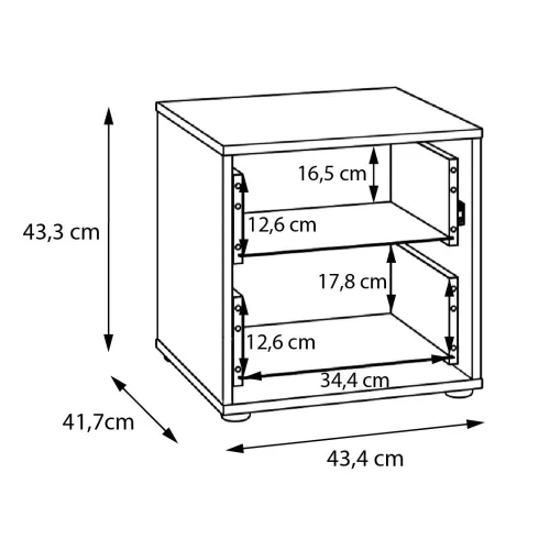 Aranis éjjeliszekrény - mauvella tölgy