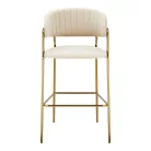 Design bárszék, bézs Velvet szövet/gold króm arany, DASMIN TYP 2
