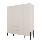 Jukon S négy ajtós, két fiókos gardróbszekrény (24KSND20) - kasmír