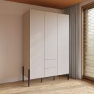 Jukon S négy ajtós, két fiókos gardróbszekrény (24KSND20) - kasmír