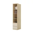 Terra két fiókos polcos szekrény (24LBON93) - lindberg tölgy/sandy beige