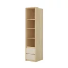 Terra két fiókos polcos szekrény (24LBON93) - lindberg tölgy/sandy beige