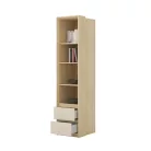 Terra két fiókos polcos szekrény (24LBON93) - lindberg tölgy/sandy beige