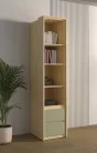 Terra két fiókos polcos szekrény (24LEON93) - lindberg tölgy/eucalyptus