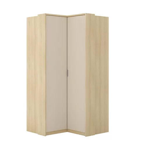 Terra sarok gardróbszekrény (24LBON16) - lindberg tölgy/sandy beige