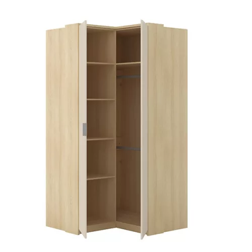 Terra sarok gardróbszekrény (24LBON16) - lindberg tölgy/sandy beige
