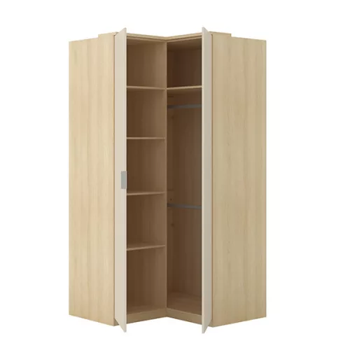Terra sarok gardróbszekrény (24LBON16) - lindberg tölgy/sandy beige