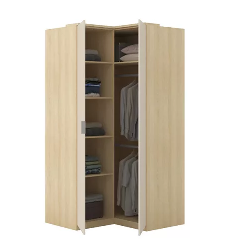 Terra sarok gardróbszekrény (24LBON16) - lindberg tölgy/sandy beige
