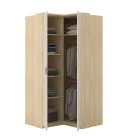 Terra sarok gardróbszekrény (24LBON16) - lindberg tölgy/sandy beige