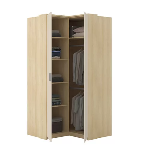 Terra sarok gardróbszekrény (24LBON16) - lindberg tölgy/sandy beige