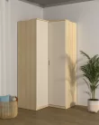 Terra sarok gardróbszekrény (24LBON16) - lindberg tölgy/sandy beige